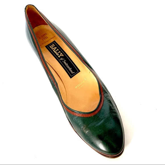 Classic: BALLY of Switzerland all Leather.Dark Green/Brown/Black Luxury Quality - Picture 3 of 8